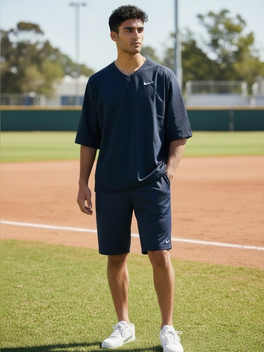 Nike Baseball 3/4 Length Sleeve Warm-Up Batting Windbreaker/Jacket